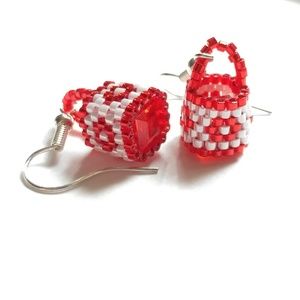 Delica Miyuki Beaded basket earrings